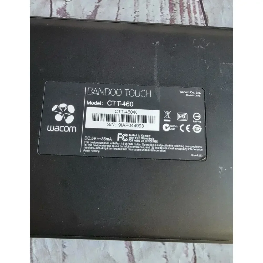 Wacom CTT-460 Bamboo Touch Digital Tablet NO PEN tested & working
